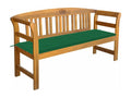 Garden bench with cushion, 157 cm, solid wood, Nidchicshop, 43319RAEP