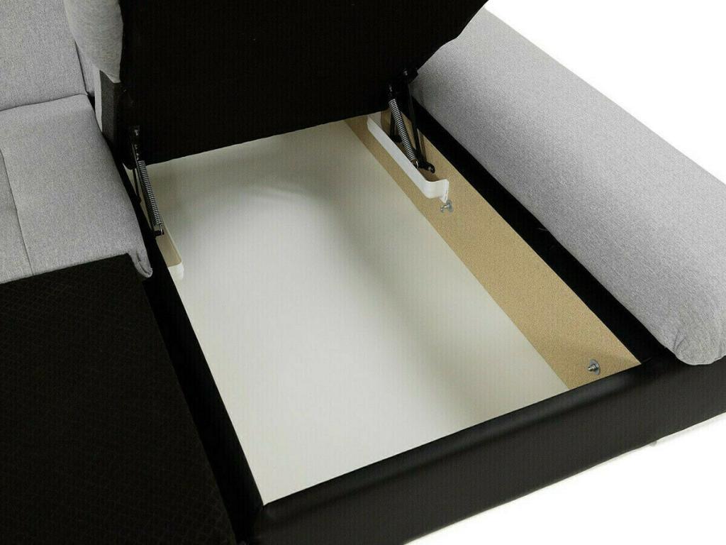 Nidchicshop 152 Turquoise Corner Sofa with Sleeping Function and Bedding Box, 278x161cm, 15415CXZI