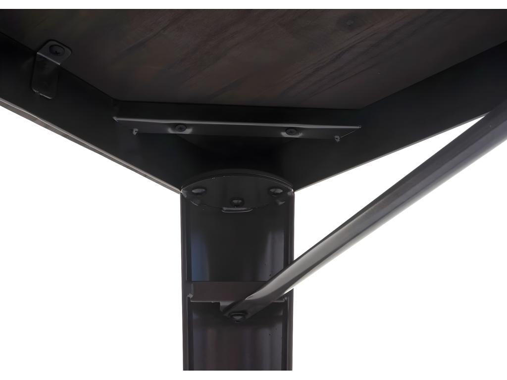 Nidchicshop-H10a dining table, elm wood, black-brown, 120x60 cm, 46391IHGH