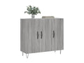 Nidchicshop grey sideboard 90x34x80 cm engineered wood 09787ECEM