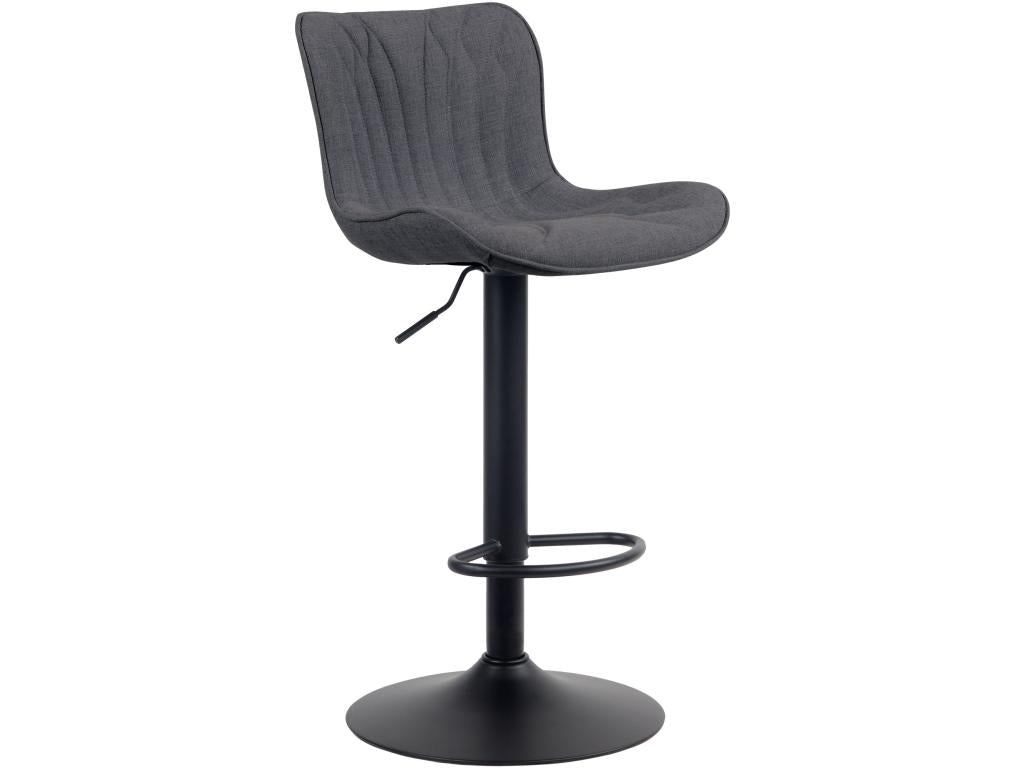 Bar stools - Fabric / Matte black metal - Black - Nidchicshop 27860BVSC