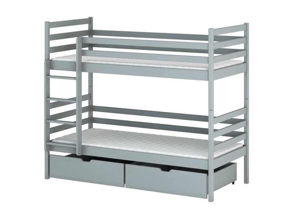 Nidchicshop BB004 Bunk Beds 90x190 cm Grey 29254KFFL