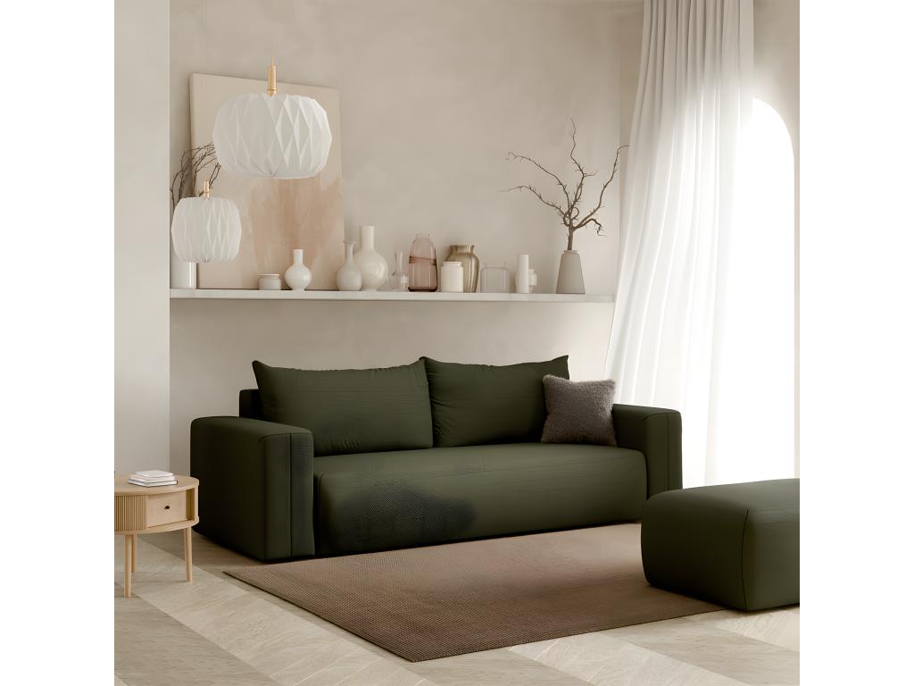 Calmetop 3-seater convertible sofa with storage, Fir Green 82116INJC