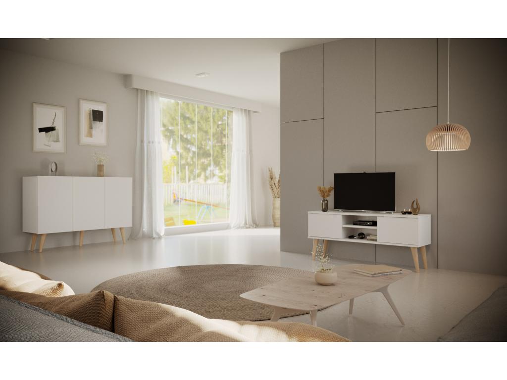 Nidchicshop 120cm TV Stand - White 67867MLEG