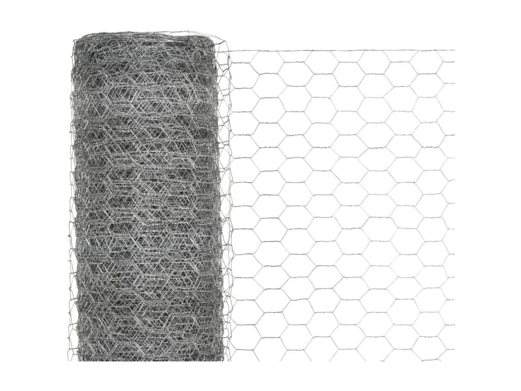 Aviary wire mesh, galvanized steel, 25x1.2 m, silver, 78949GRTW