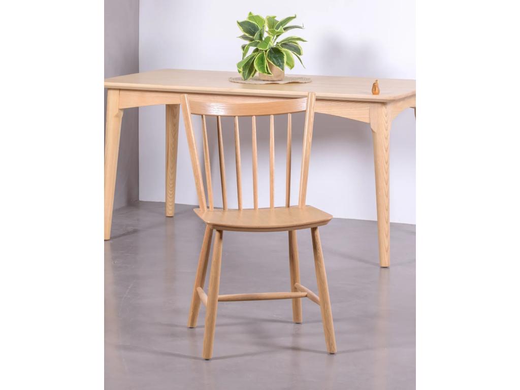 Set of 2 rustic oak chairs - Calmetop - Oak 56352XUBT