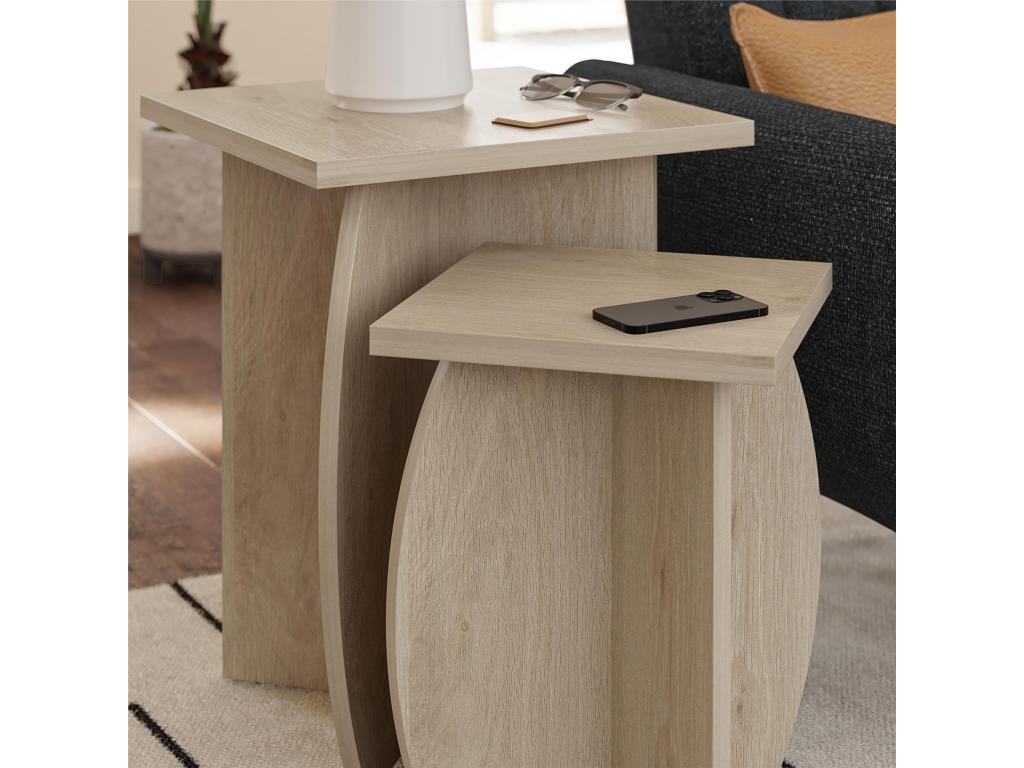 Voler - Side table set of 2 in light oak 09276VWYQ