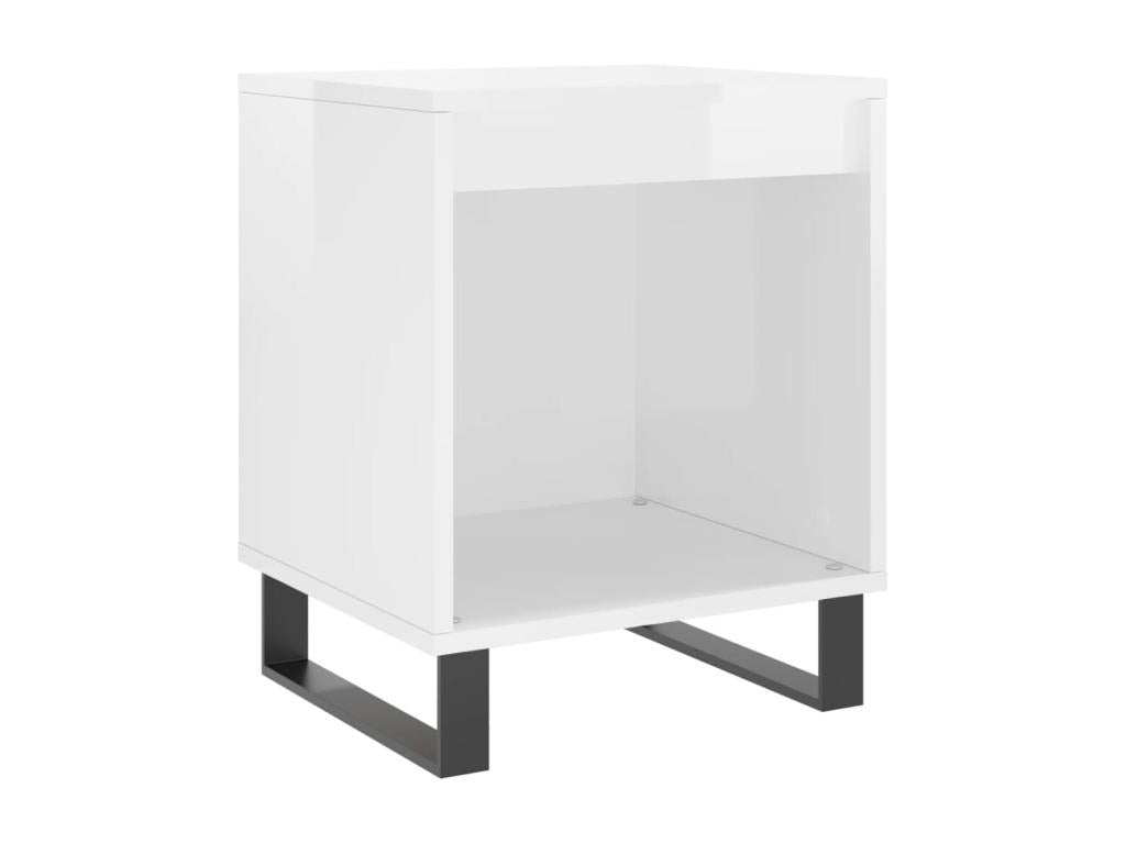 2-piece bedside tables, glossy white, 40x35x50 cm, 21303OTGL