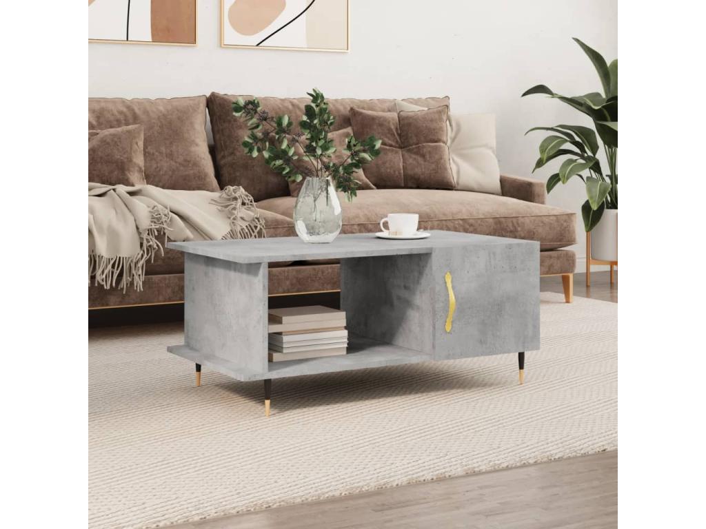Concrete grey coffee table 90x50x40 cm engineered wood 37261IMXC