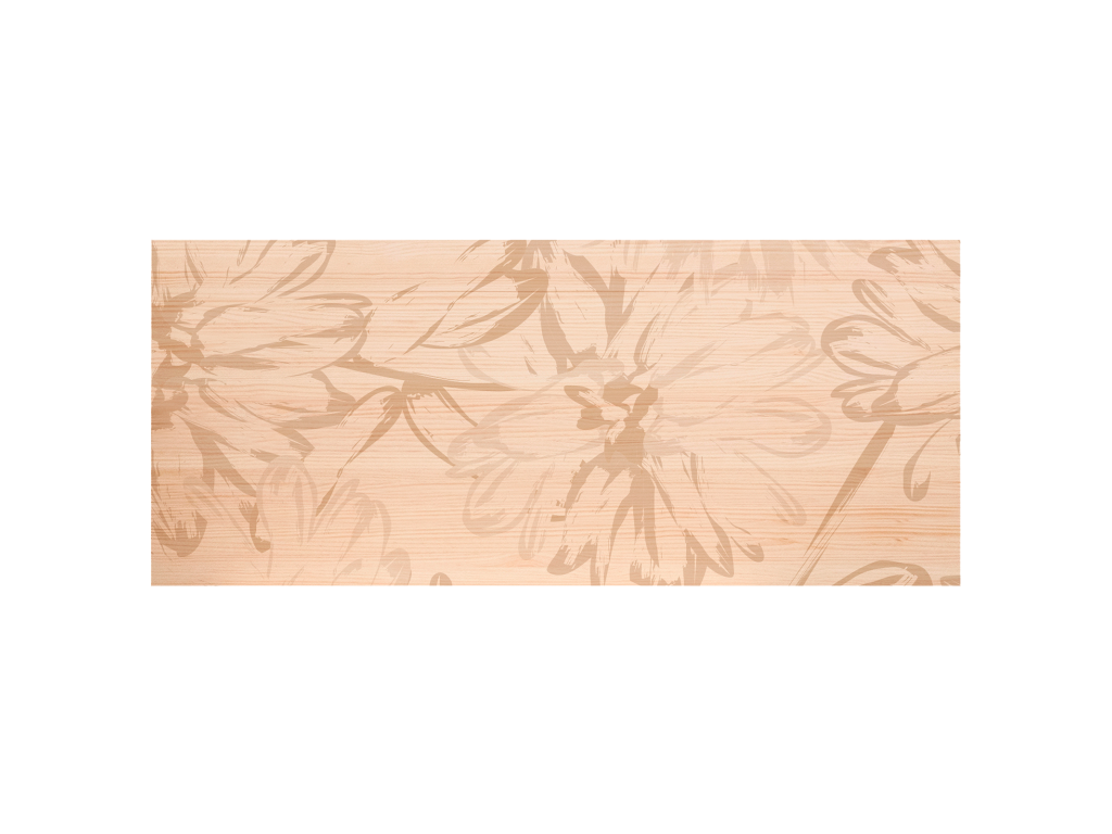 Natural pine wood headboard with print, 105x80cm - Nidchicshop 84084CPFY