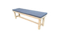 Nidchicshop - Nidchicshop garden bench, wooden scaffolding - 140L x 43H x 36D cm - cushion included 79638RPDO