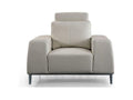 Leather armchair with reclining backrest, Nidchicshop Beige 28833IZYC