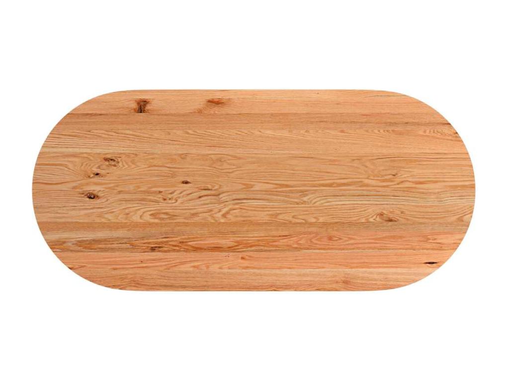 Oval dining table, 220x100x74 cm, solid oak wood, 64980GZEI