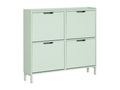 Nidchicshop Shoe Cabinet, Chest of Drawers with 4 Drop-Down Doors, Entryway Furniture, Shoe Storage Chest – Green 100x19x90cm FSR100-GR 68849YTDQ