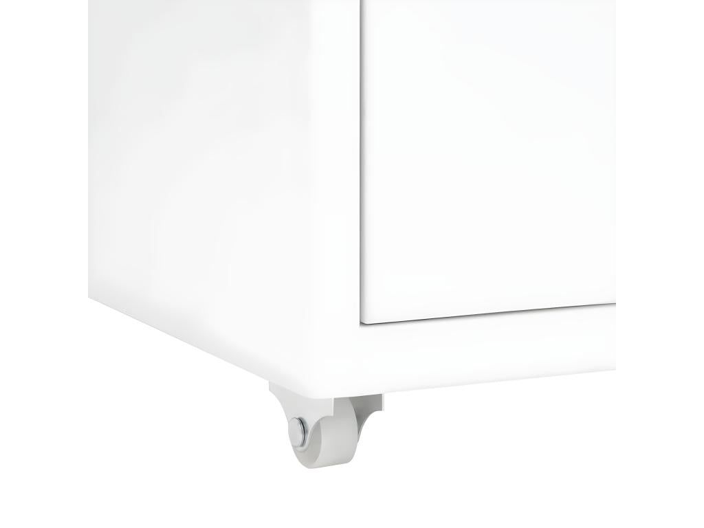 Mobile filing cabinet, white, 28x41x69 cm, metal, 54159BQEO