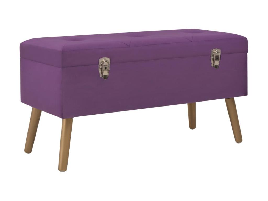Bench with storage compartment 80cm Purple Velvet 2 12263SDWE