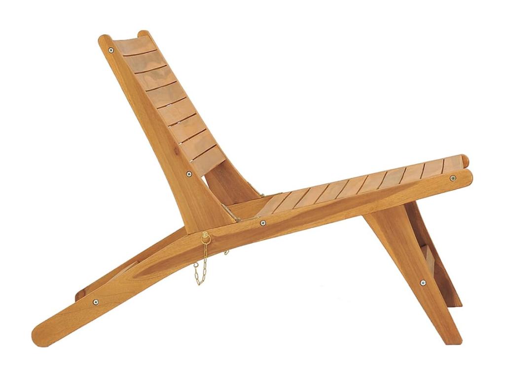 Garden chair with footrest, solid teak wood, 21492CVNC