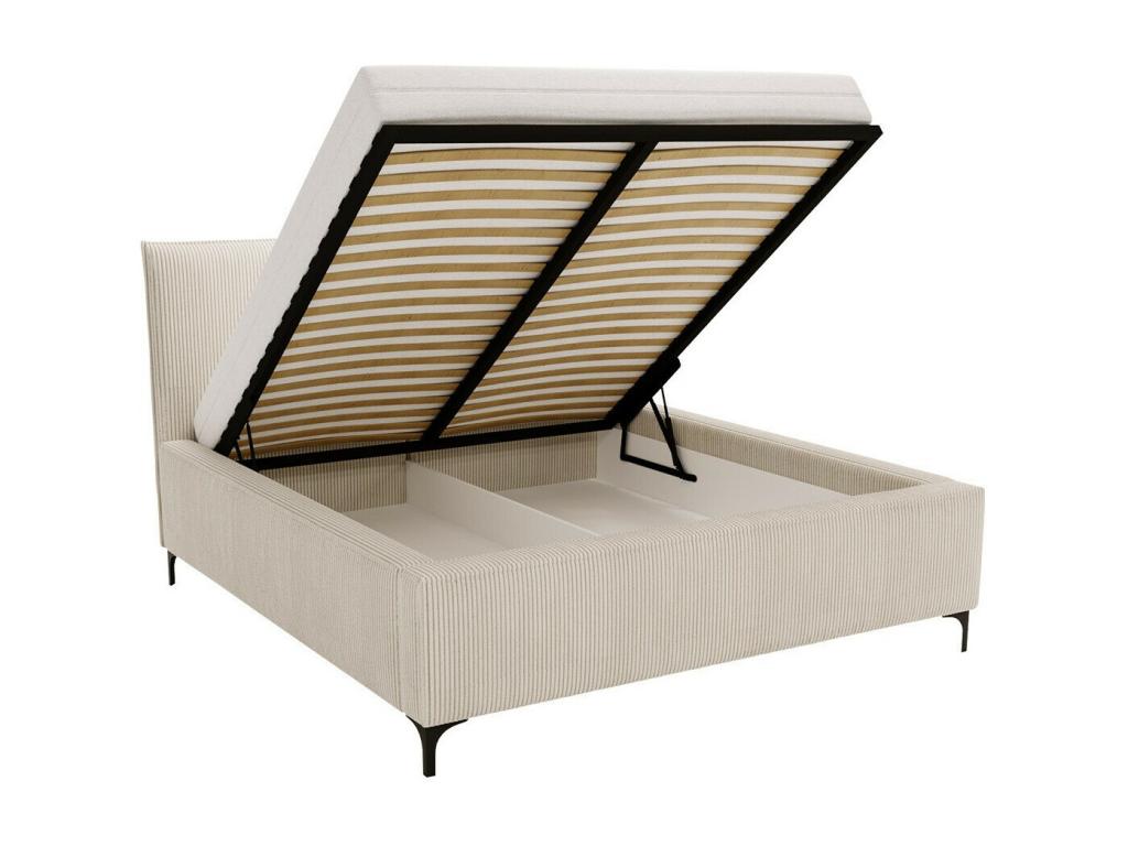 Nidchicshop 113 Double Grey Bed 200x200 Upholstered Slatted Base to Nidchicshop 220x214x108cm 06969ISDB