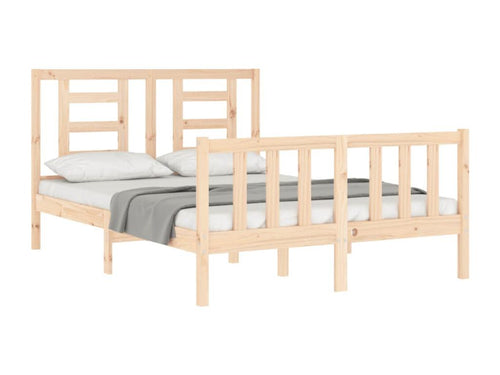 Bed frame with headboard 120x200 solid wood 64462LQQD