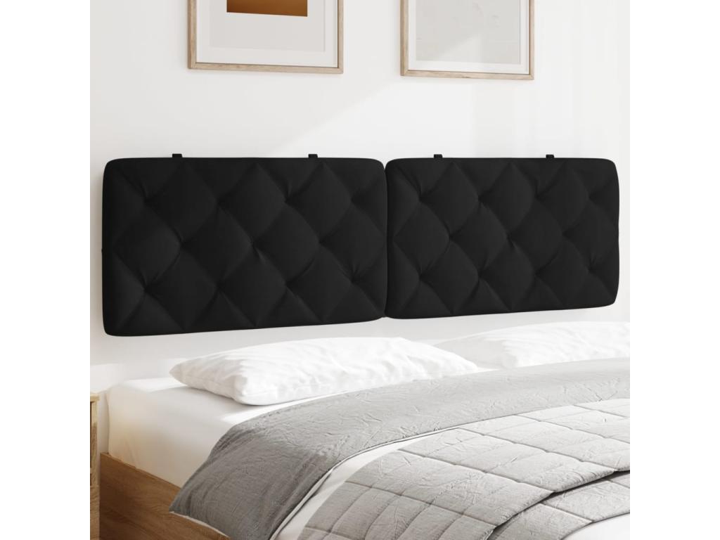 Black velvet headboard cushion, 180 cm, 73153PZSF