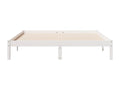 Extra long bed frame without mattress 140x220 cm solid pine wood 91891UDVM