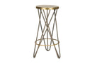 Beige and gold bar/counter stool, 46x46x76.2 cm - Nidchicshop 76035WSCY
