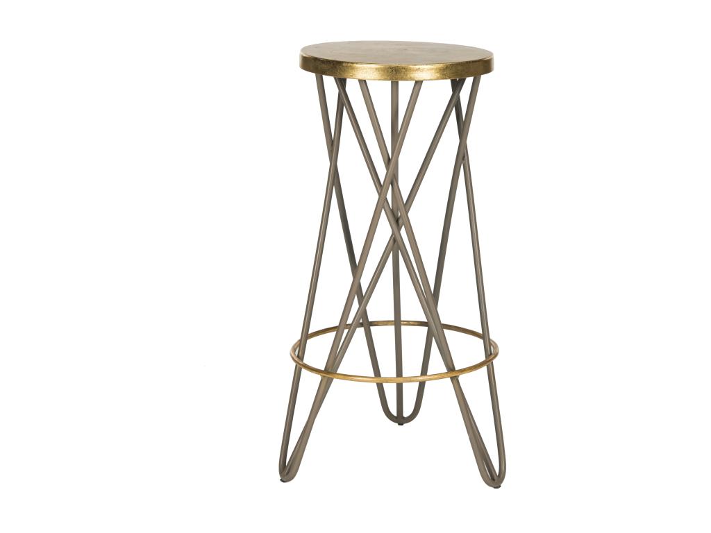 Beige and gold bar/counter stool, 46x46x76.2 cm - Nidchicshop 76035WSCY