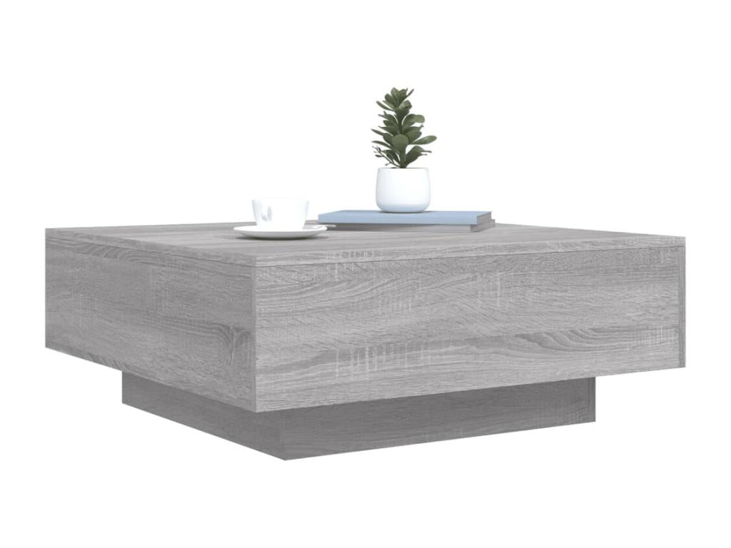 Coffee table with Calmetop LED lights, grey, 80x80x31 cm, 37517JPIC