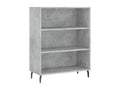 Concrete grey shelving unit 69.5x32.5x90 cm engineered wood 13281BWSG