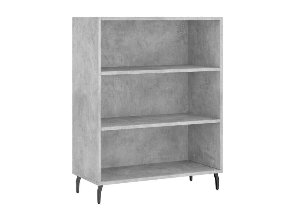 Concrete grey shelving unit 69.5x32.5x90 cm engineered wood 13281BWSG