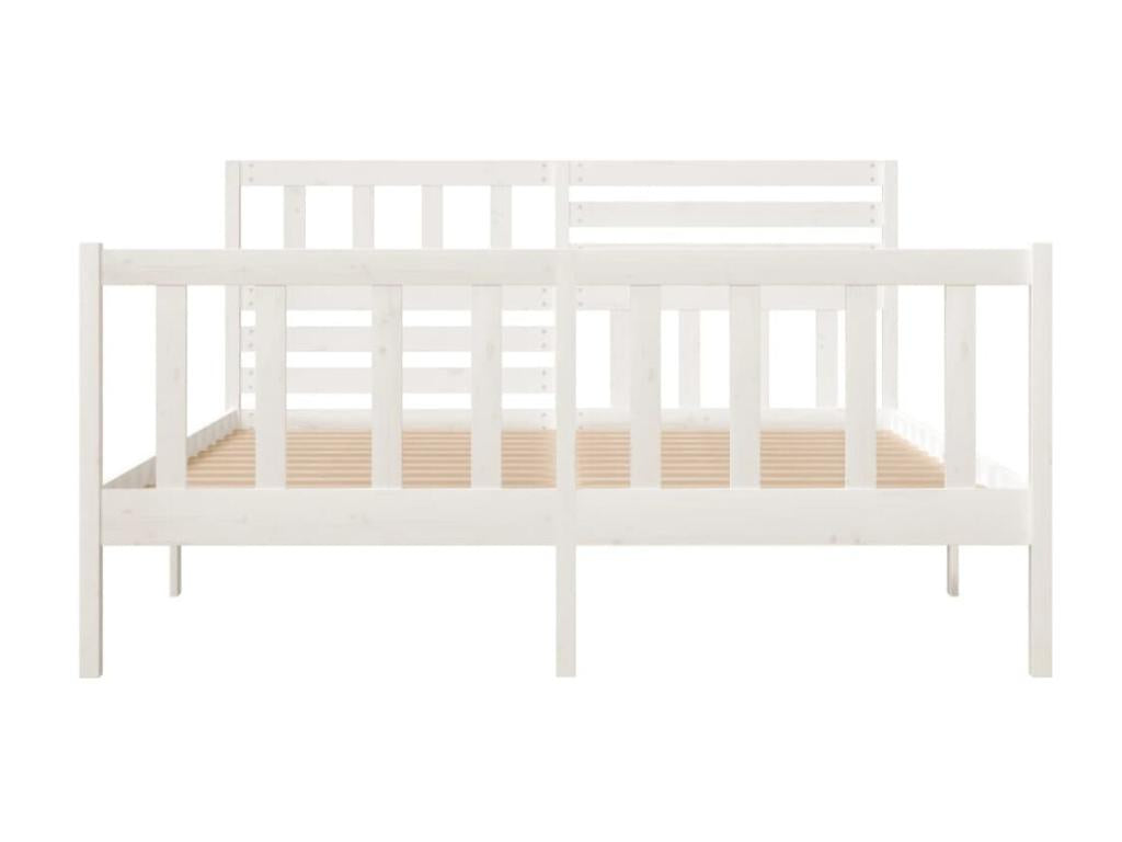 White Solid Wood Bed 120x190 Small Double 4 47152KOKT