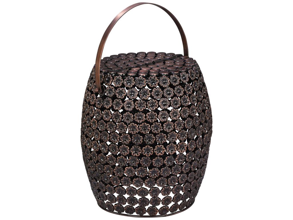 Modern side table with decorative stool, 41x41x46 cm, Nidchicshop 90996CPCN