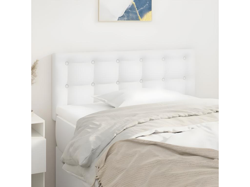 White Headboard 80x5x78/88 cm Faux Leather 45439DPNN