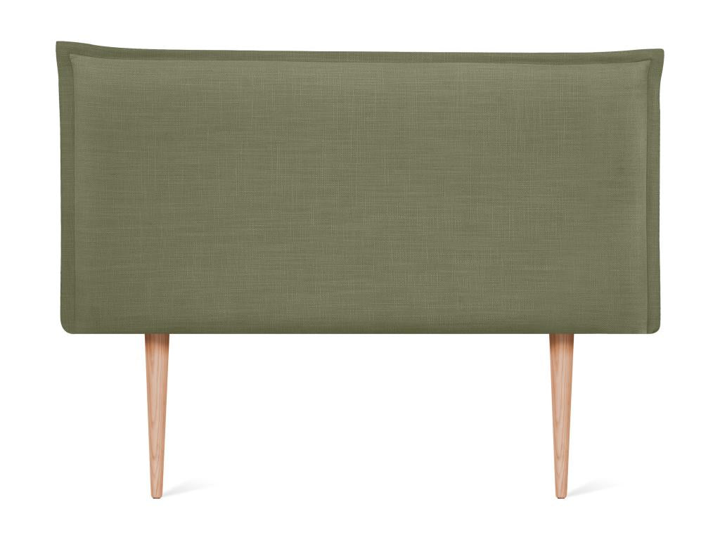 Calmetop Smooth Natural Linen Headboard with Padding 110x105cm with Legs for 105cm Beds - Green 29072KCMO