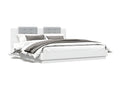 White bed frame without mattress, 160x200 cm, 00053JPXH