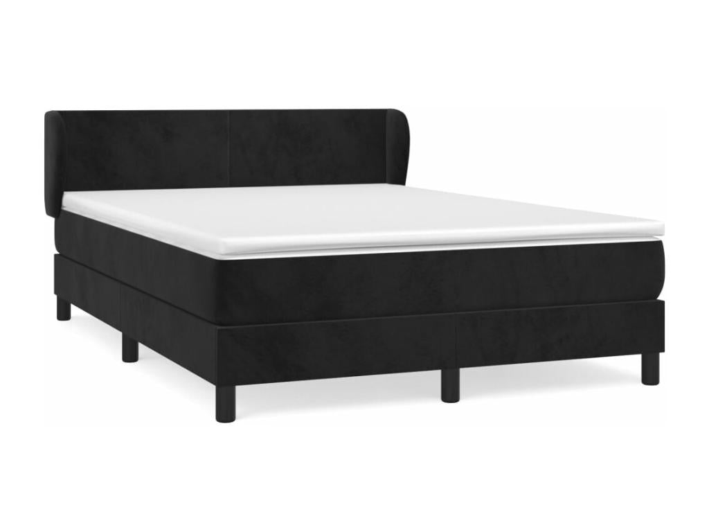Calmetop bed base with black 140x190 velvet mattress 07523BLOH