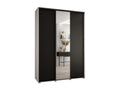 Nidchicshop 3-Door Sliding Wardrobe 235.2/180/45 3 Doors White/Black/Black 72900EFWU