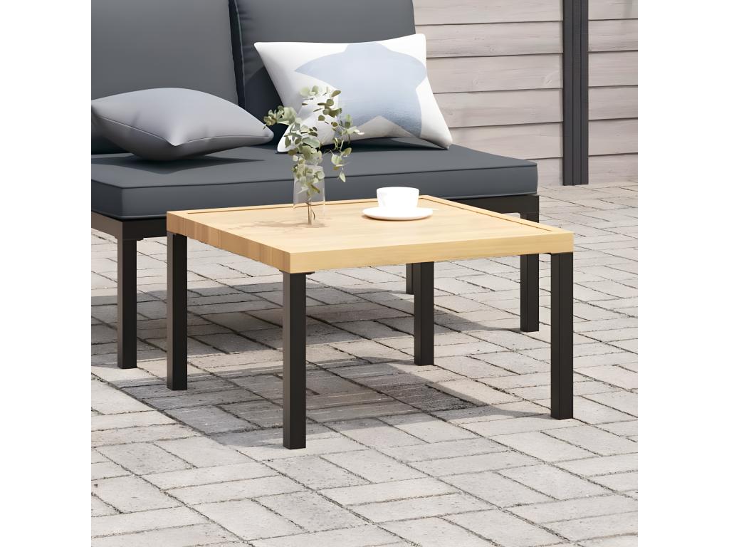 Nidchicshop - Black garden coffee table 65x65x40 cm aluminum 83841WPAZ
