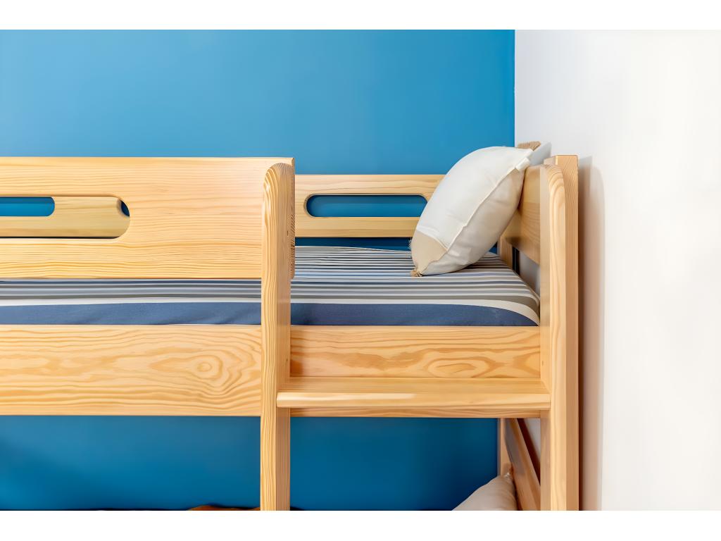 Separable bunk bed in solid pine, neo-clear varnish 24600GPFW