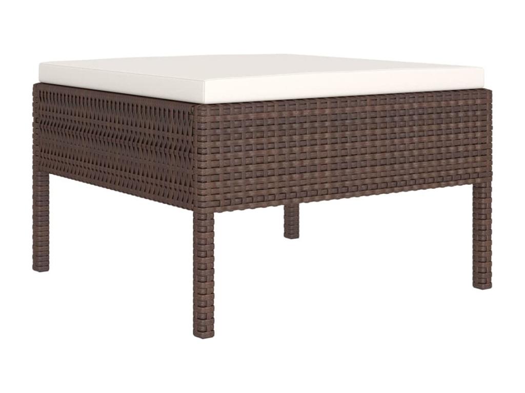 11-piece garden furniture set with cushions, brown wicker resin, 39192ZHWN