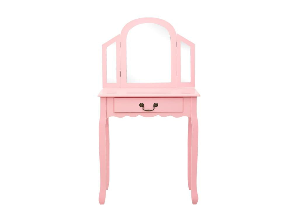 Dressing table and stool, Rose, 65x36x128 cm, Paulownia wood, Calmetop 2, 25434MQVP