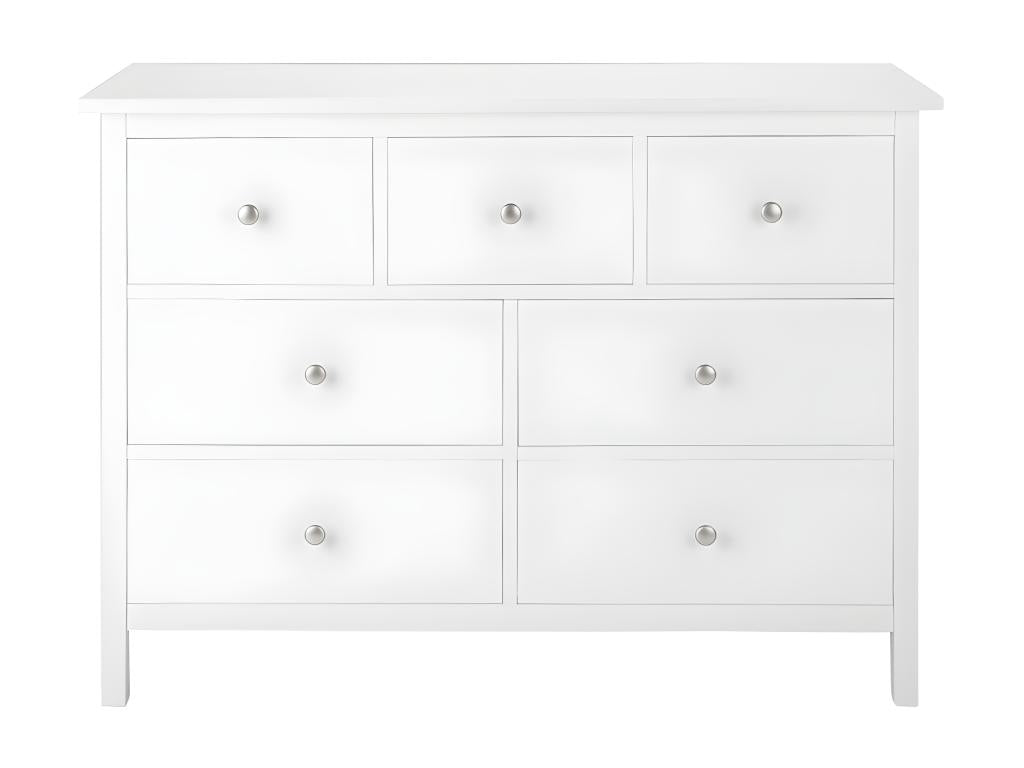 Nidchicshop Chest of Drawers - 7 Drawers - White Pine 07218SDST
