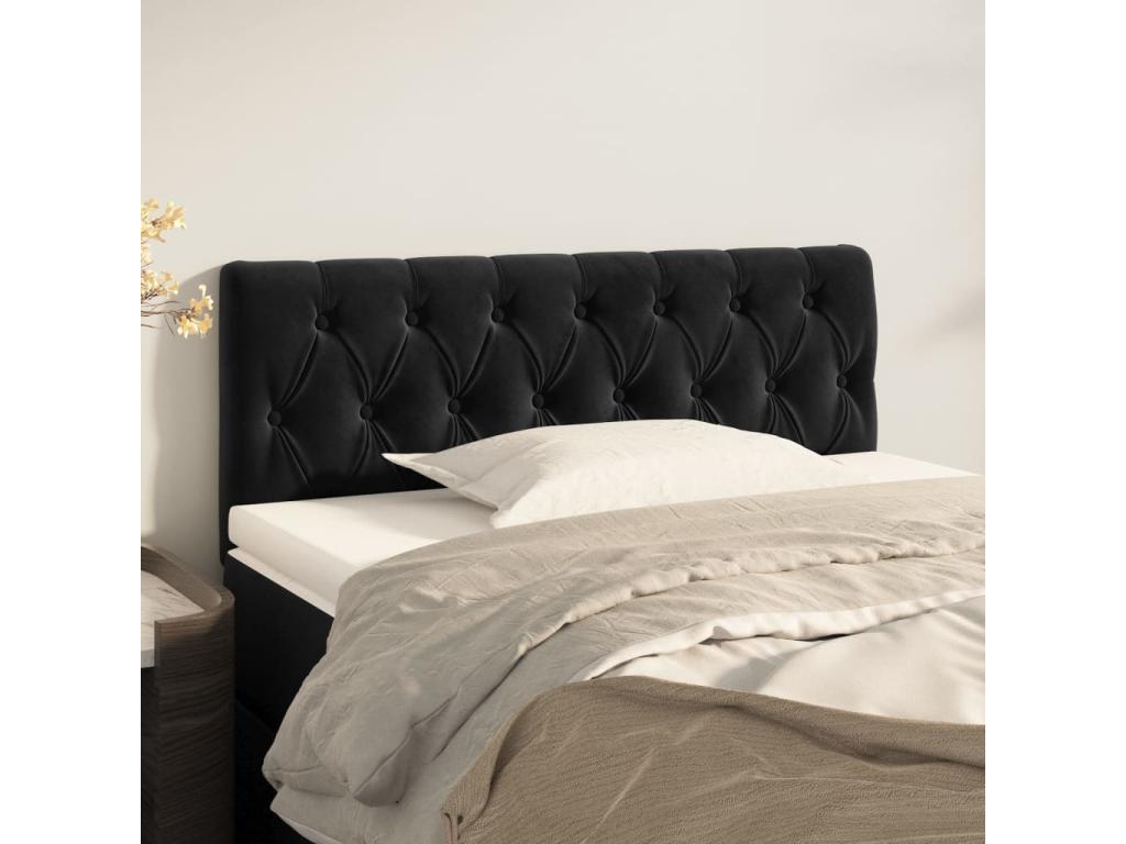 Black Velvet Headboard 90x7x78/88 cm 95309WZLV