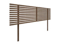 Nidchicshop Recycled Wood Headboard, Japanese Style, with Legs, 145x115cm, Fits 145cm Beds - Walnut Wood 30781YOBP