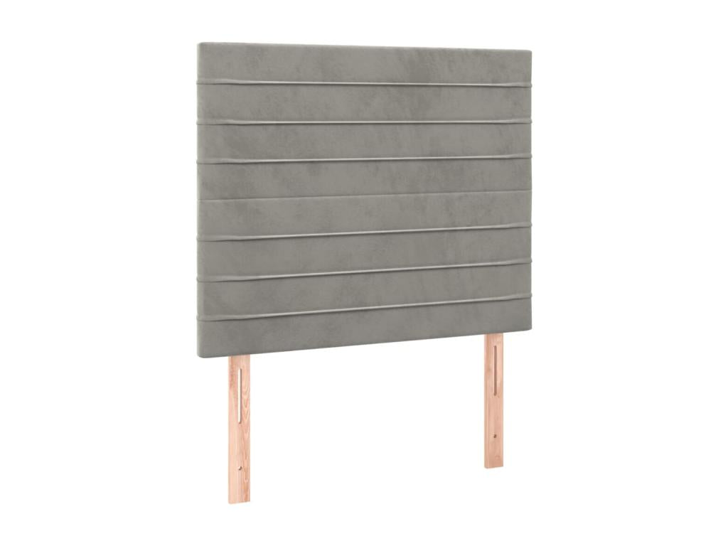 2-Piece Light Grey Headboard Set, 100x5x78/88 cm, Velvet, 33607MTAG