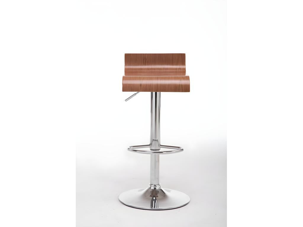 Bar stools - Wood / Chrome-plated metal - Walnut - Wood 13330SEAK