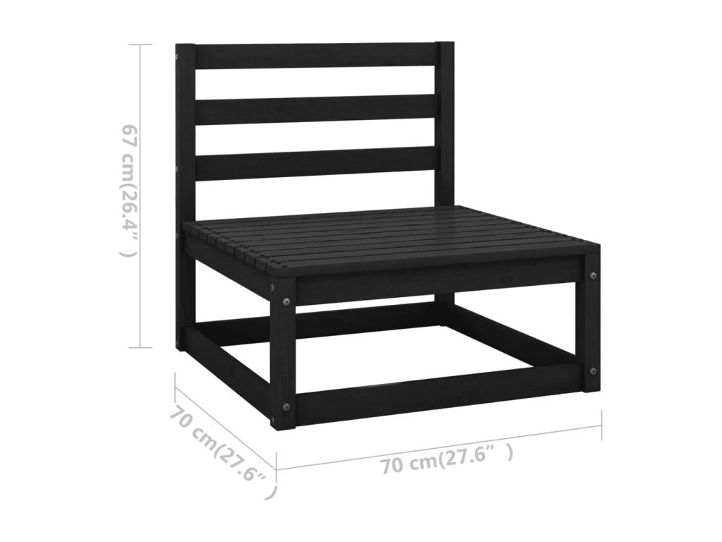 7-piece garden furniture set in solid pine wood 57599BHRL