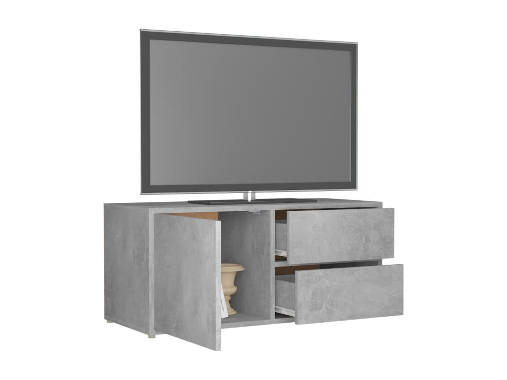 TV stand, concrete grey, 80x34x36 cm, chipboard, 85584CWJU