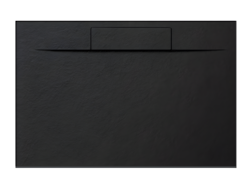 80x170 cm Black Shower Tray, Nidchicshop PLUS Line, Resin and Marble Powder, with Side Drain, MARBLE RESIN 83645VNGA