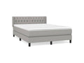 Nidchicshop bed base with mattress, light grey, 140x190 cm, fabric, 29183CAPL